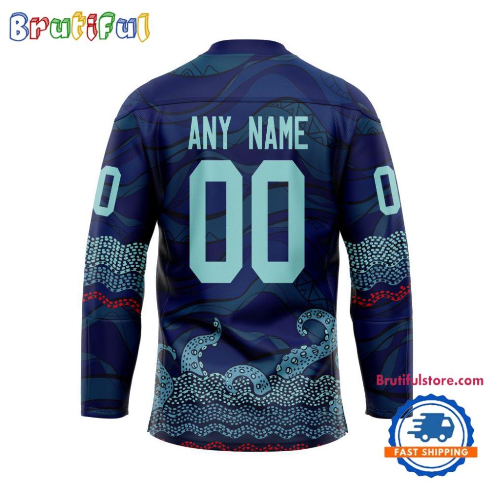 Nhl Seattle Kraken Personalized Native American Hockey Jersey - Image 2