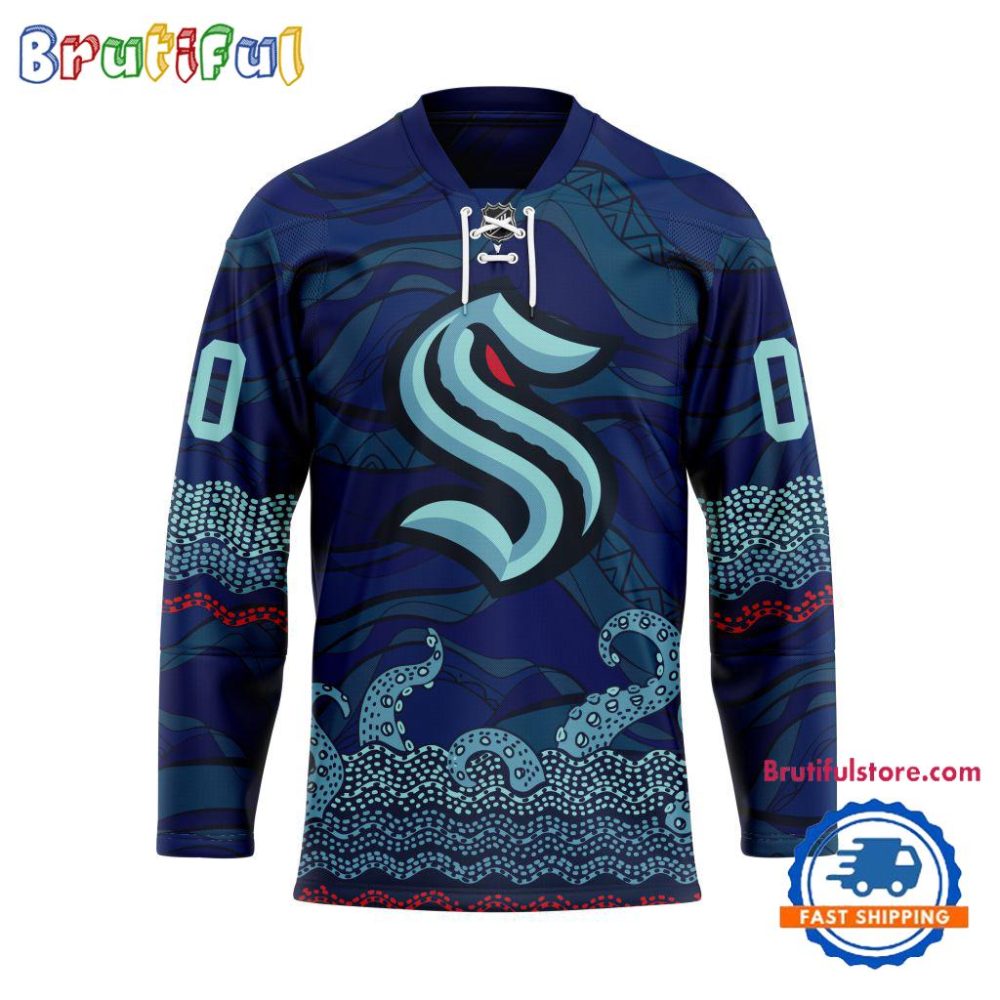 Nhl Seattle Kraken Personalized Native American Hockey Jersey