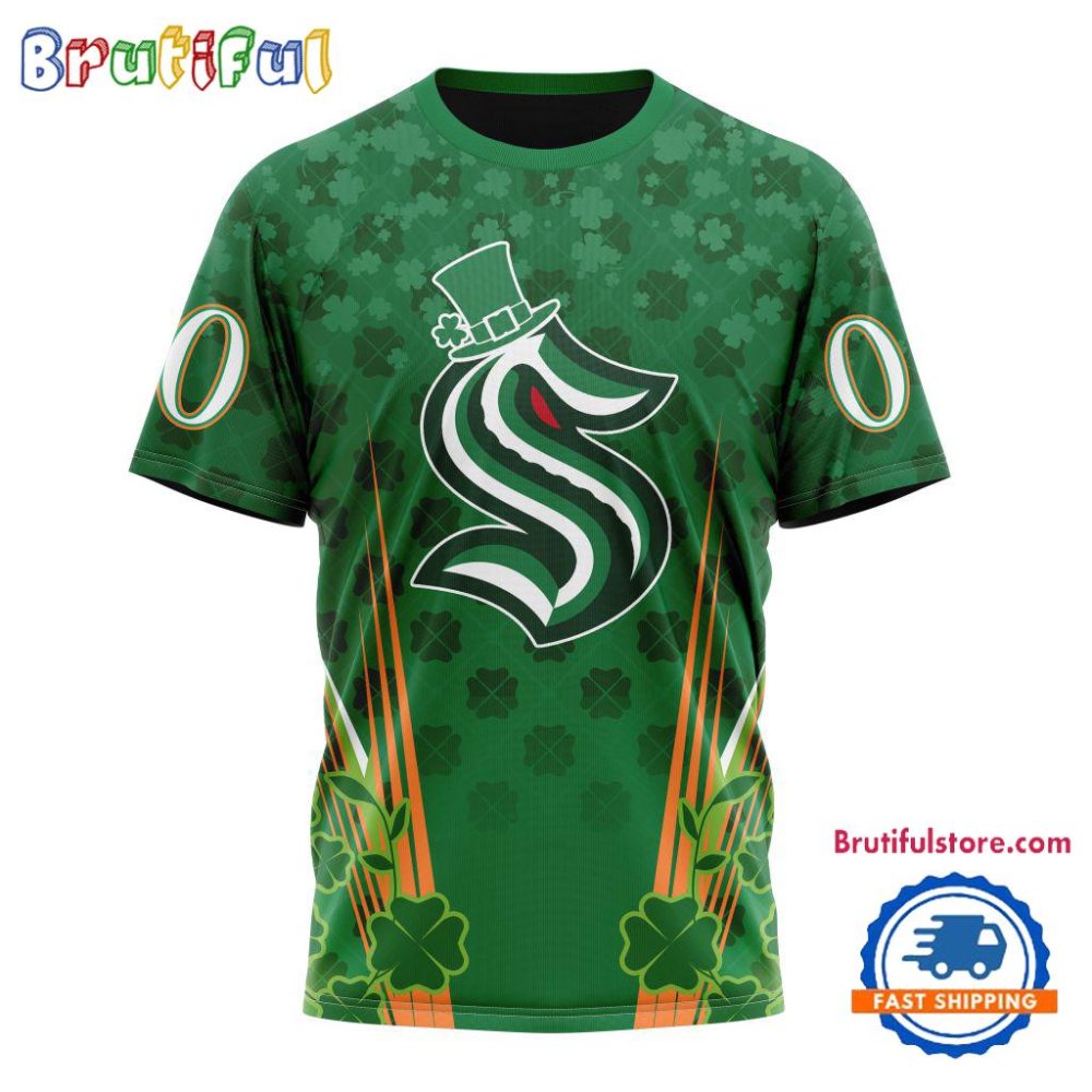 Nhl Seattle Kraken Special St. Patrick'S Day All Over Print Shirts
