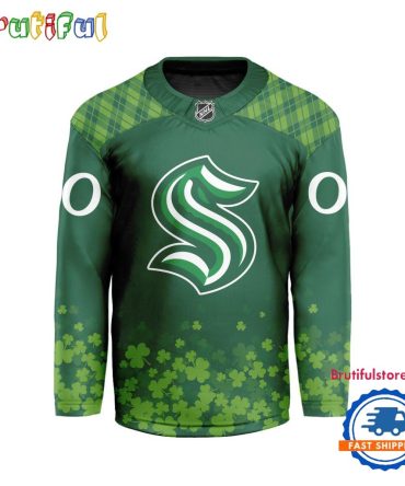 Nhl Seattle Kraken St.patrick's Day Hockey Jersey, Nhl Patricks Day Jersey