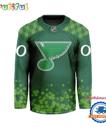 Nhl St. Louis Blues St.patrick's Day Hockey Jersey, Nhl Patricks Day Jersey