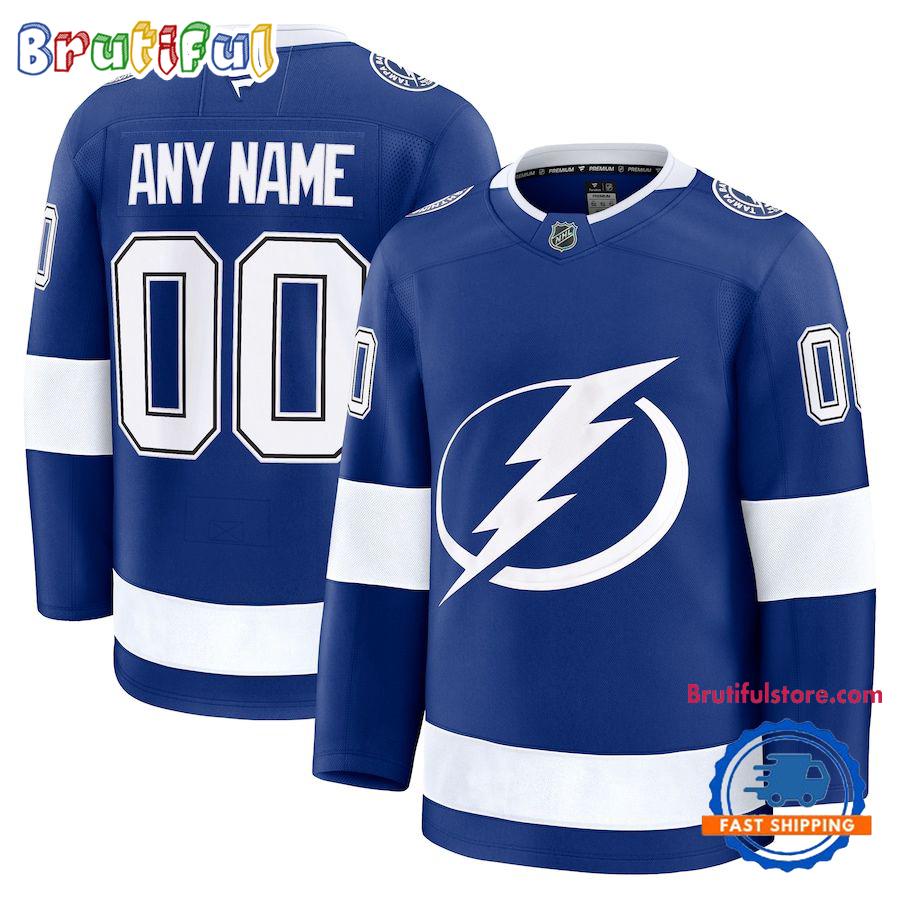 Nhl Tampa Bay Lightning Home Premium Custom Hockey Jersey