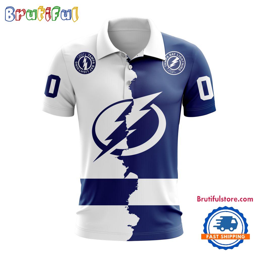 Nhl Tampa Bay Lightning Personalize Home Mix Away Kits Polo Shirts