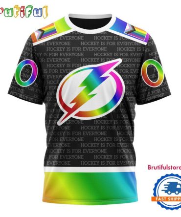 Nhl Tampa Bay Lightning Special Lgbt Pride Is For Everyone Hockey Design T Shirt, Sweatshirt, Hoodie
