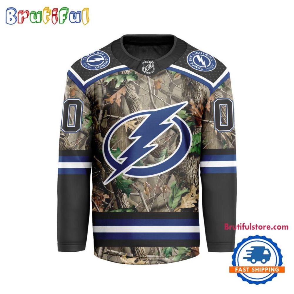 Nhl Tampa Bay Lightning Special Realtree Camo Hunting Hockey Jersey