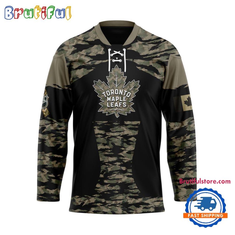 Nhl Toronto Maple Leafs Custom Honoring Veterans Camo Hockey Jersey