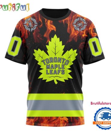 Nhl Toronto Maple Leafs Special Honoring Firefighters Design T Shirt, Hoodie, Sweatshirt