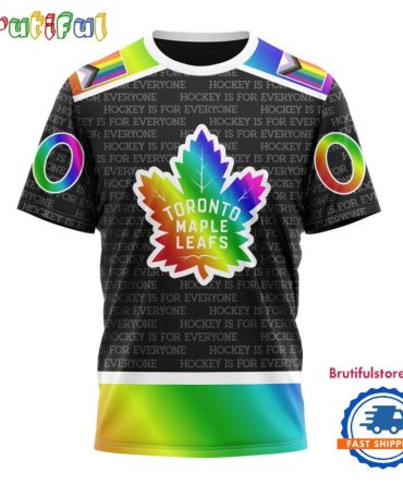 Nhl Toronto Maple Leafs Special Lgbt Pride Is For Everyone Hockey Design T Shirt, Sweatshirt, Hoodie
