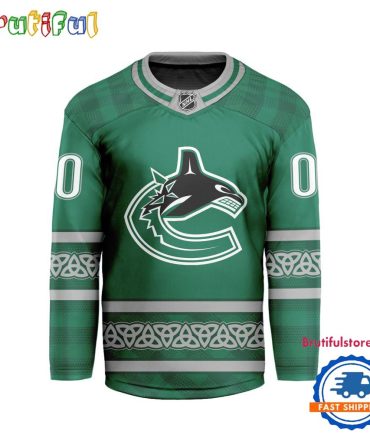 Nhl Vancouver Canucks For St.Patrick'S Day Limited New Hockey Jersey