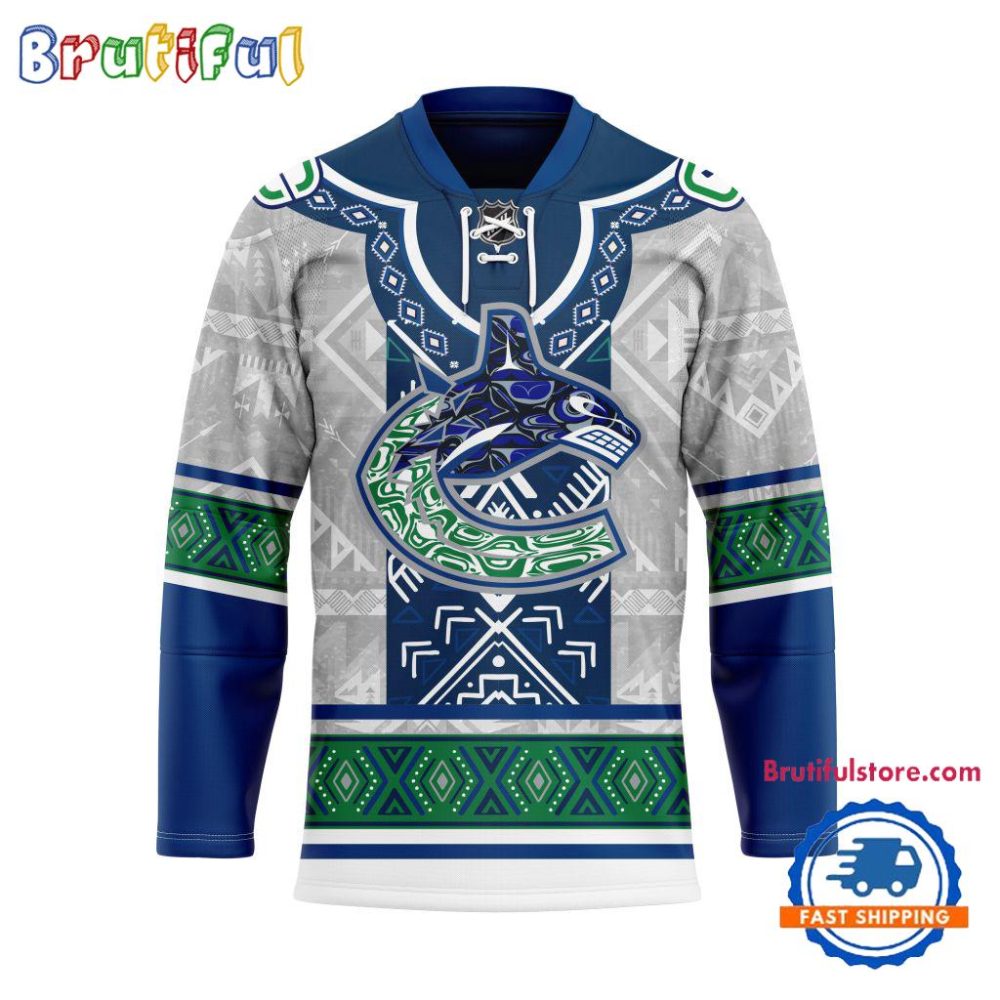 Nhl Vancouver Canucks Personalized Native American Hockey Jersey