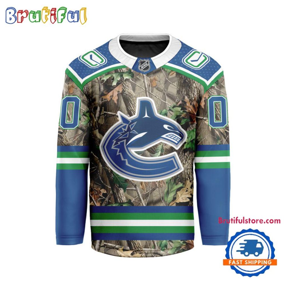 Nhl Vancouver Canucks Special Realtree Camo Hunting Hockey Jersey