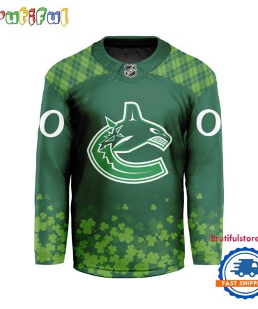 Nhl Vancouver Canucks St.patrick's Day Hockey Jersey, Nhl Patricks Day Jersey