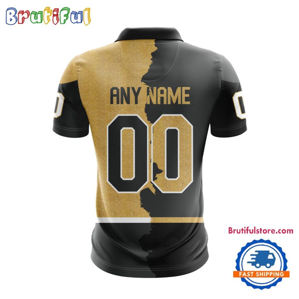 Nhl Vegas Golden Knights Personalize Home Mix Away Kits Polo Shirts - Image 2