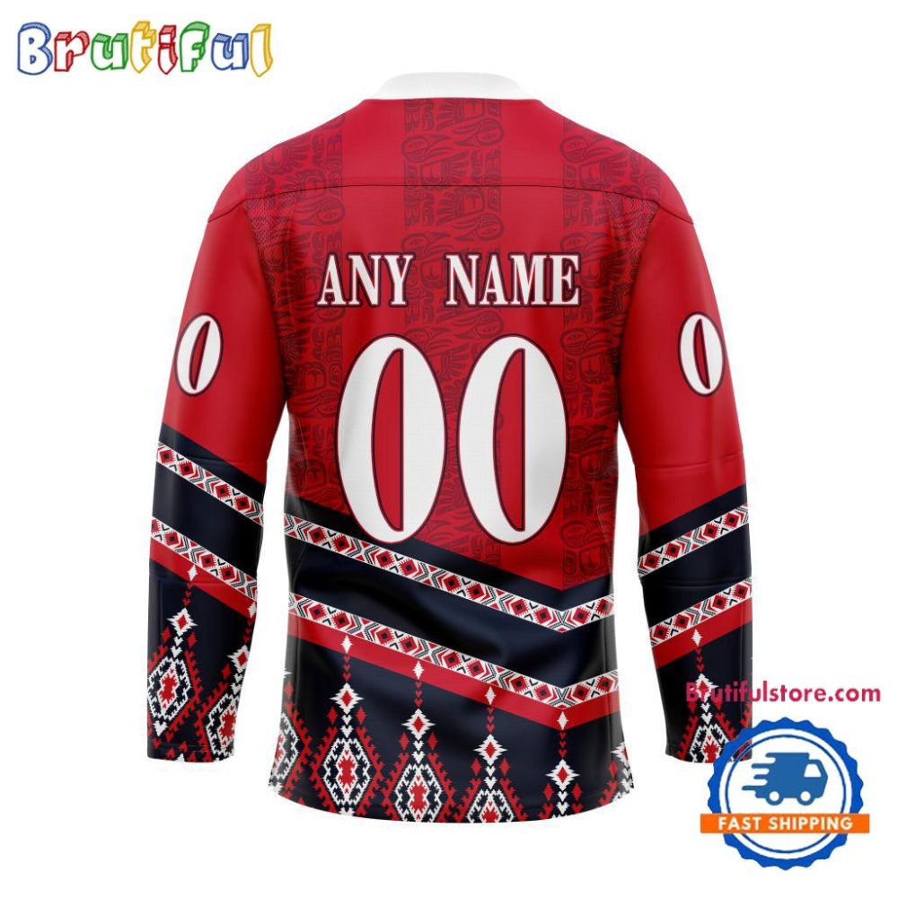 Nhl Washington Capitals Personalized Native American Hockey Jersey - Image 2