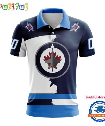 Nhl Winnipeg Jets Personalize Home Mix Away Kits Polo Shirts
