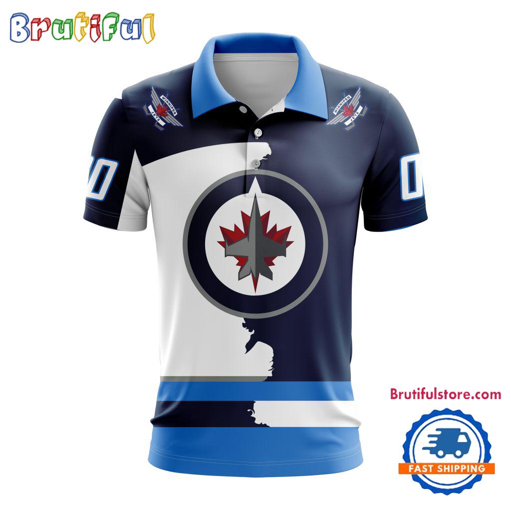 Nhl Winnipeg Jets Personalize Home Mix Away Kits Polo Shirts