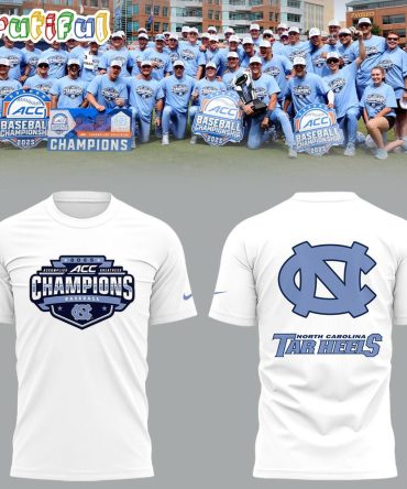 North Carolina Tar Heels Baseball 2025 Acc Baseball Champions Limited T Shirt