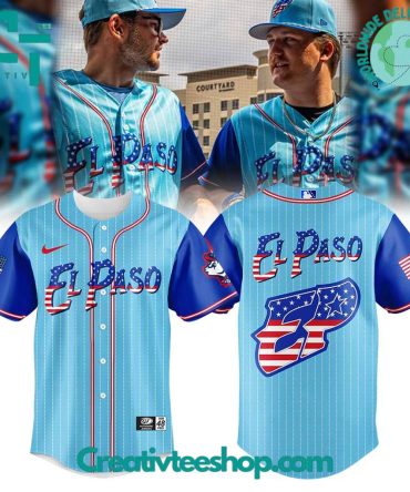 El Paso Chihuahuas Independence Day Special Edition Baseball Jersey