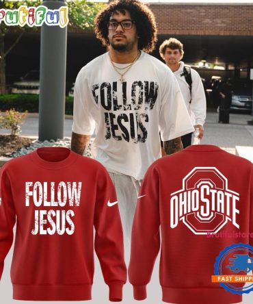 Ohio State Buckeyes Follow Jesus Limited Edition Red Sweatshirt