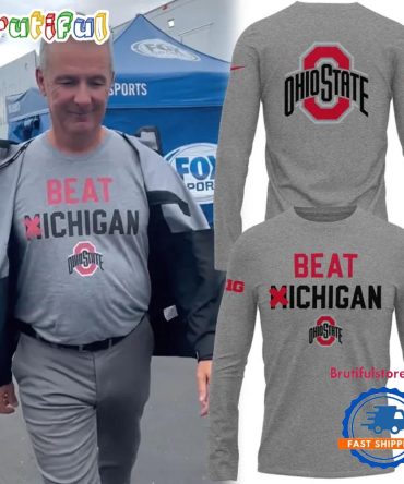 Ohio State Buckeyes Football 2026 Beat X Ichigan Long Sleeve Shirt
