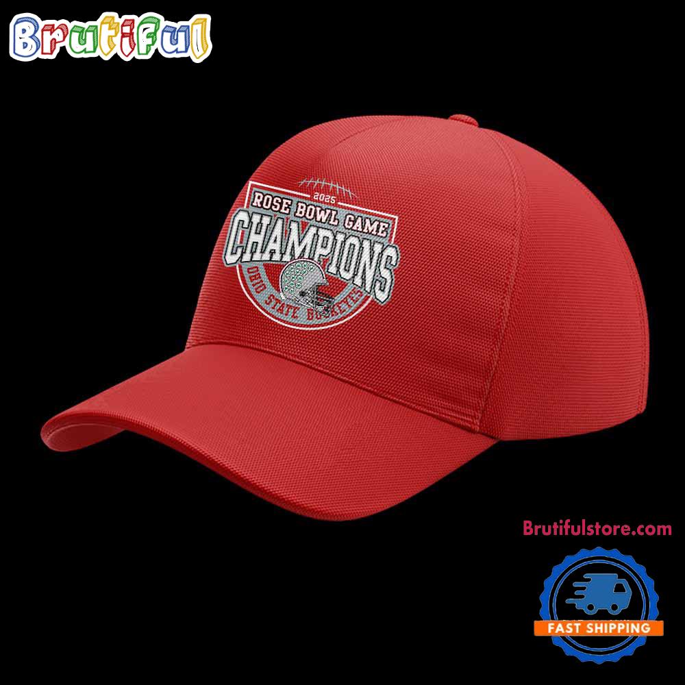 Ohio State Buckeyes Football Limited 2025 Rose Bowl Champions Red Cap