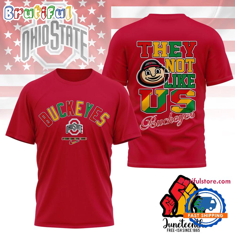 Ohio State Buckeyes Juneteenth Freedom Day 3D Shirt