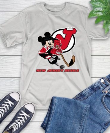 Nhl New Jersey Devils Mickey Mouse Disney Hockey T Shirt T-Shirt