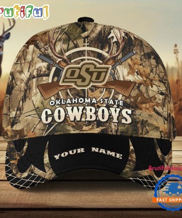 Oklahoma State Cowboys Camo Hunting Cap, Sport Team Camo Hunting Hats