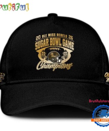Ole Miss Rebels 2026 Sugar Bowl Game Champions Gold Black Classic Cap