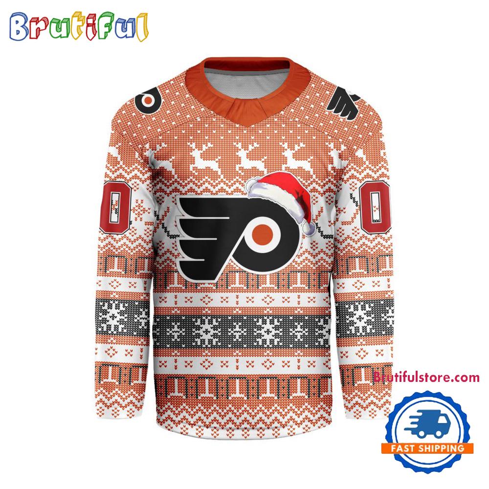 Philadelphia Flyers 2025 Nhl Christmas Personalized Hockey Jersey Design