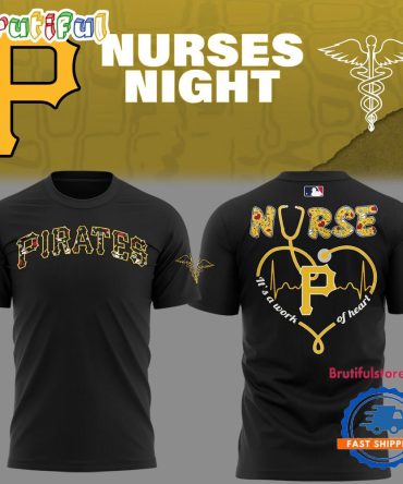 Pittsburgh Pirates Baseball Nurses Night Black T Shirt