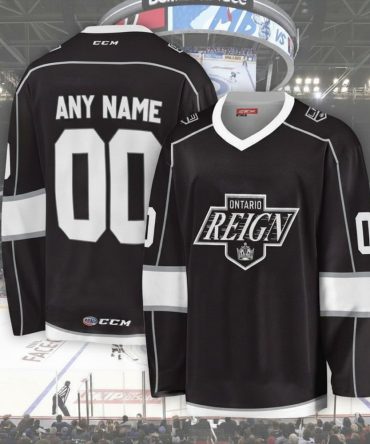 Ahl Ontario Reign 2024 Black Hockey Jersey
