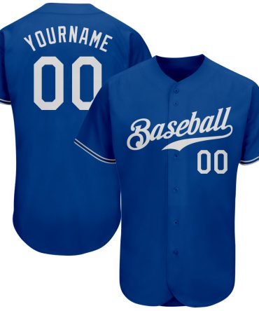 Custom Royal White Authentic Baseball Jersey