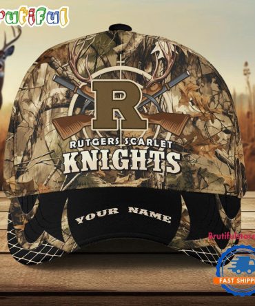 Rutgers Scarlet Knights Camo Hunting Cap, Sport Team Camo Hunting Hats