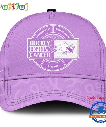 San Jose Sharks 2025 Nhl Hockey Fights Cancer Limited Edition Cap