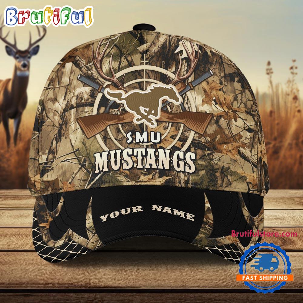 Smu Mustangs Camo Hunting Cap, Sport Team Camo Hunting Hats
