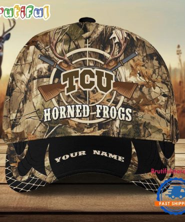Tcu Horned Frogs Camo Hunting Cap, Sport Team Camo Hunting Hats