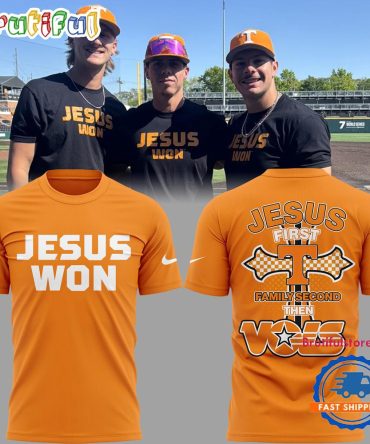 Tennessee Volunteers Baseball Jesus Won Oranger 2025 T Shirt