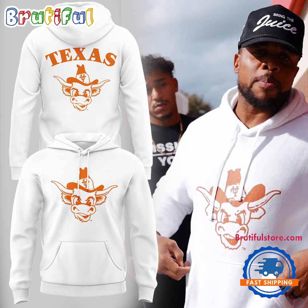Texas Longhorns 2025 White Hoodie Shirt