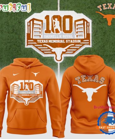 Texas Longhorns Celebrating 100 Years Of Darrell K Royal-Texas Memorial Stadium Hoodie