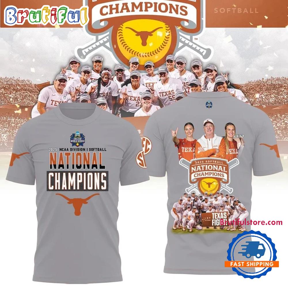 Texas Longhorns Softball Women's College World Series 2025 Champions T-shirt