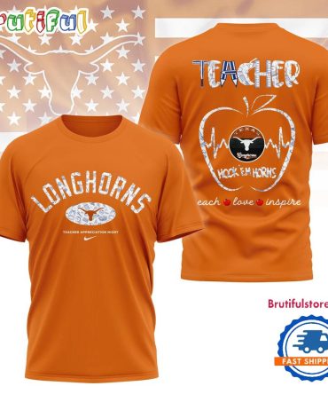 Texas Longhorns Teacher Appreciation Night 3D Shirt