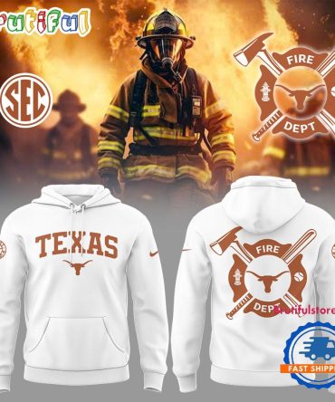 Texas Longhorns X Firefighter Appreciation Night 3D White Hoodie