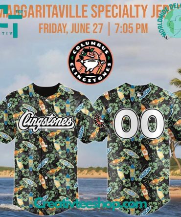 Columbus Clingstones X Margaritaville 2025 Personalized Baseball Jersey