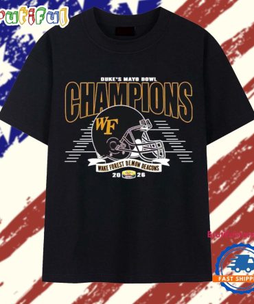 Wake Forest Demon Deacons 2026 Duke’S Mayo Bowl Champions Classic T Shirt