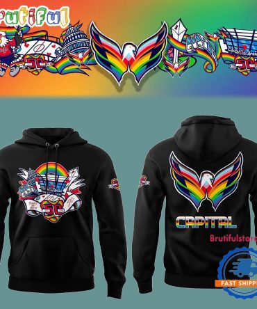 Washington Capitals Special Pride Night Black Hoodie