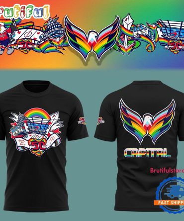 Washington Capitals Special Pride Night Black T Shirt