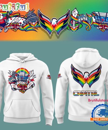 Washington Capitals Special Pride Night White Hoodie