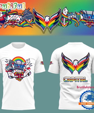 Washington Capitals Special Pride Night White T Shirt