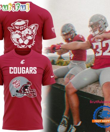 Washington State Cougars Football 2025 Limited Red T Shirt